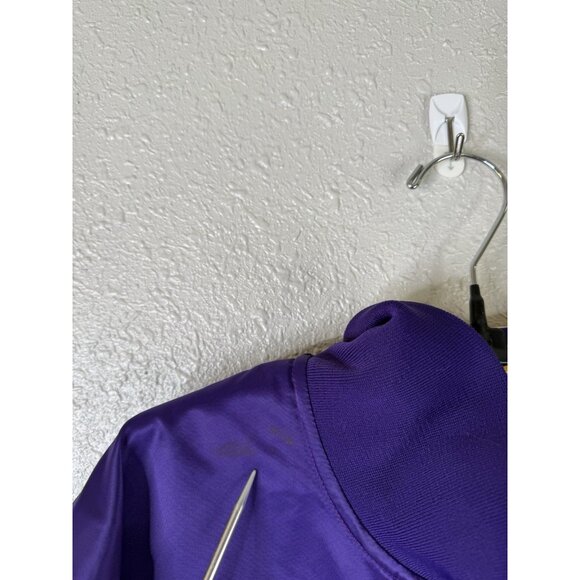 VTG Washington Huskies Satin Jacket Mens L Made In USA Front Back Spell Out READ - Picture 5 of 16